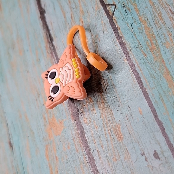 Peach Owl Straw Topper - Picture 4 of 5
